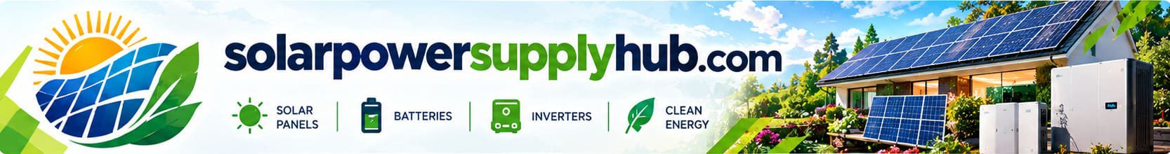 Solar Power Supply Hub – Solární Panely, Střídače a Bateriová Úložiště